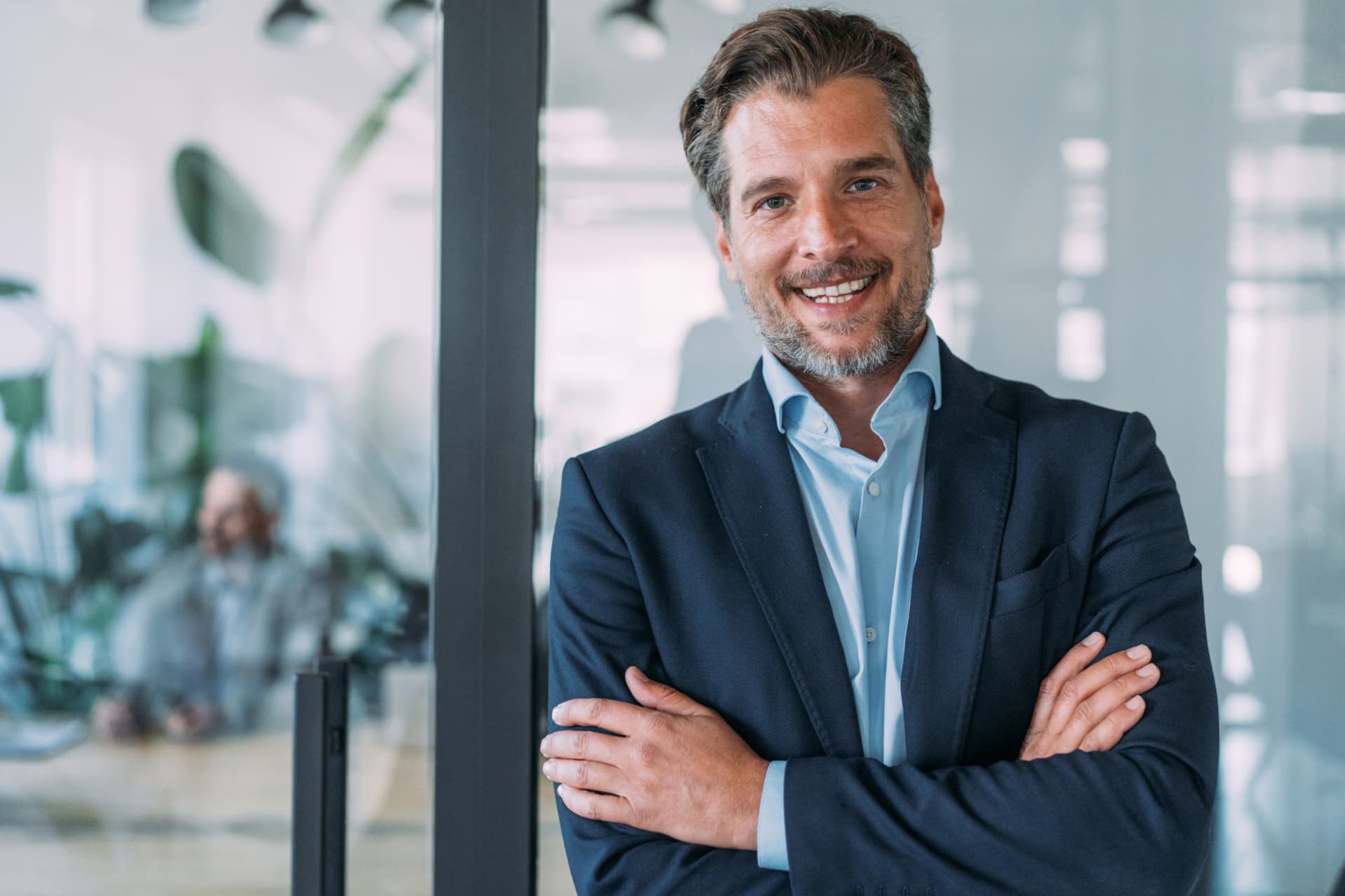 Personal injury attorney in a modern office